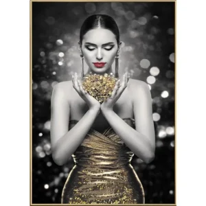 Schilderij Lady CA-DRESS Canvas Art Garantie Inbegrepen